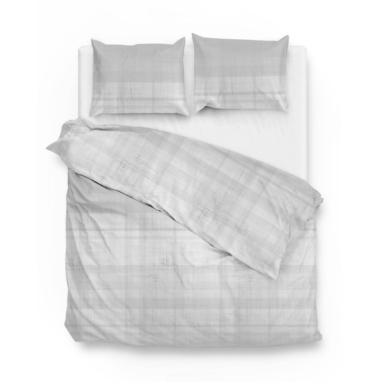 Zo!Home Marley Dekbedovertrek - Flanel - 200x200/220 cm - Cloud Grey