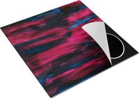 Chefcare Inductie Beschermer Abstracte Kunst - Donker Rood en Zwart - 78x78 cm