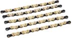 XLC Fietsketting CC-C08 – 10 speed derailleurketting – 114 Schakels – 1.2” x 11/128” – Penlengte: 5.9mm – Goud/Zwart