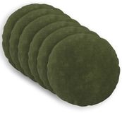 vidaXL - Kussensloop - 6 stuks - HEERLEN - Groen - Ø 50 cm - Katoensatijn