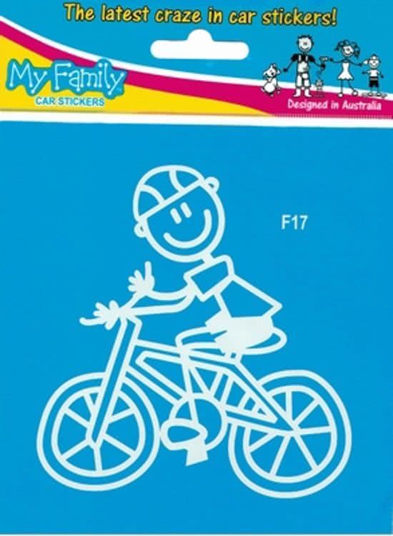 The Sticker Family Vader op de fiets autosticker