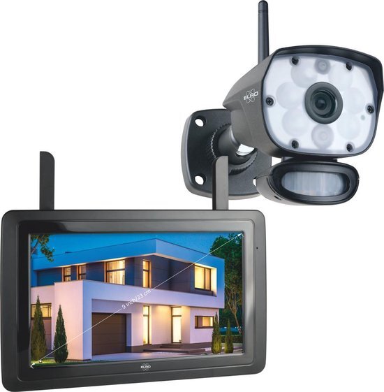 ELRO CZ60RIPS Draadloze Beveiligingscamera Set - 1080P HD - Color Night Vision - 9â€? Monitor en App