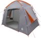 vidaXL Huisje Tent 3-persoons Grijs en Oranje Polyester