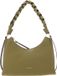 COCCINELLE Sac bandoulière en cuir Boheme Grana Double Shoulder Bag Seagrass / Sandshell kaki