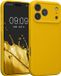kwmobile telefoonhoesje geschikt voor Apple iPhone 17 Pro Max - TPU backcover met siliconen coating - Smartphone case in stralend geel