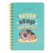 Mr. Wonderful A5 Notebook 3D Dog - Never Stop Dreaming - notitieboek met 3D-cover - 80 vellen