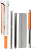 Merkloos / Sans marque Wan GmbH Microvezel Dweilen - Vloerreiniger Schrobber - Dagelijks Onderhoud - Uitschuifbare Steel - Groot Paneel - Zie afbeelding