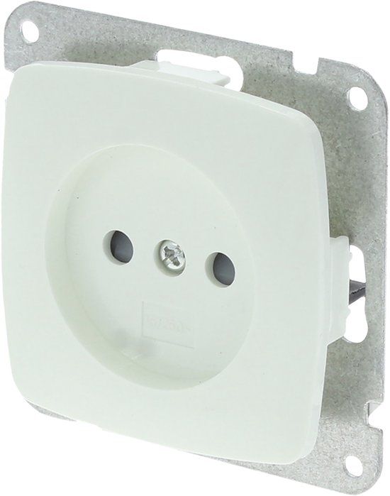Q-Link Contactdoos - 1-voudig - Met Aanraakbeveiliging - Polarwit