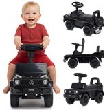 Sun Baby Mercedes G Klasse Kindervoertuig, loopauto met Claxon, ride on, babyauto, loopstoeltje met claxon en motorgeluiden, max 25 kg (Zwart)