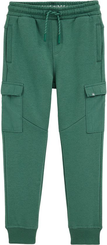 WE Fashion Jongens Joggingbroek met cargozakken Sea Green Maat 98