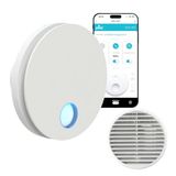 plikc - WIFI wandventilator met axiale afzuiging serie Ario W met vochtsensor en timer - 100% Made in Italy + wandrooster (goud Ø 90, wit)