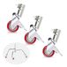 NEEWER Set van 3 zwenkwielen, diameter 75 mm, metalen constructie en rubberen basis, alleen compatibel met Neewer C-houder voor video-opnamen in studio (zilver)