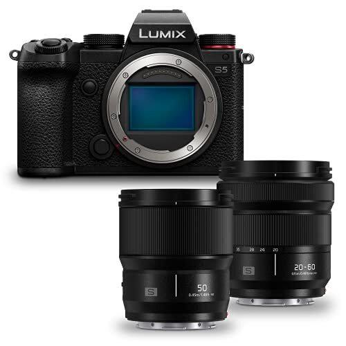 Panasonic LUMIX S DC-S5KCE-EG Full Size Camera Allround Set met lenzen S-R2060 (20-60mm, F3.5-5.6) en S-S50 (50mm, F1.8), zwart