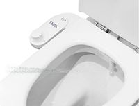 KMINA Bidet voor WC met Jet Koud Water (Slanglengte 80 cm), Douche WC Adapter, WC Water Jet, Sproeier Bidet WC, Niet-elektrisch, Instelbare Druk en Eenvoudig te Installeren, Wit