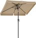 Merkloos Taupe Parasol met Stalen Frame - Stokparasol - Polyester - 200 cm x 150 cm