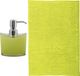 MSV Bolzano 40 x 60 cm limegroen badkamer droogloop mat met zeeppompje