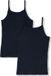 Vingino Organic meisjes 2-pack singlets - Maat 110/116 - Donkerblauw
