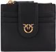 PINKO Leren portemonnee Multi Purpose Wallet Nero - Antique Gold zwart
