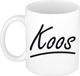 Bellatio Decorations Koos Naam koffiemok - beker - met sierlijke letters - wit - cadeau - collega - Vaderdag - verjaardag - personeel