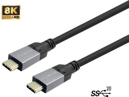 Vivolink PROUSBCMM5 USB-kabel 5 m USB 3.2 Gen 1 (3.1 Gen 1) USB C Zwart