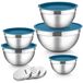 Inox-mengkommen set met deksels en raspaccessoires