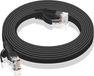 VERCO 20 meter CAT 6 netwerkkabel, patchkabel, platte kabel, RJ45, PC, LAN, Ethernet, plat, zwart