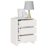 vidaXL Salontafel Drammen Wit 45 x 35 x 56 cm Massief Grenenhout