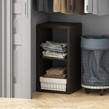 Furinno Kubieke Open Rug Multifunctionele Kleding & Kast Opslag Organizer Plank, 2-Cube, Donker Eiken