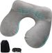 Unyqoos® Coussin de cou gonflable – coussin de voyage ergonomique, compact et peu encombrant, housse douce, amovible et lavable, fermeté réglable, pas de pompe à air nécessaire