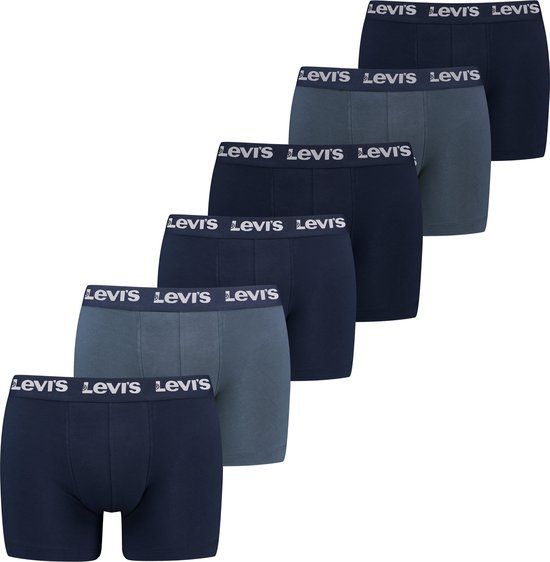 Levi's Men Repeat Logo Boxer Brief 6P ECOM Navy Combo XL