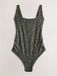 Next Dames Zwangerschapsbadpak Khaki Green/Black Panterprint Vierkante hals Mouwloos
