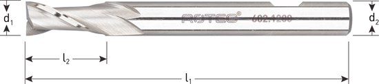 Rotec HSS-E spiebaanfrees, lang, weldon, ø3