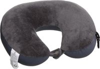 5Five Nekkussen Fluweel - antraciet - met ophangclip - polyester - reiskussen voor onderweg - kinderen en volwassenen