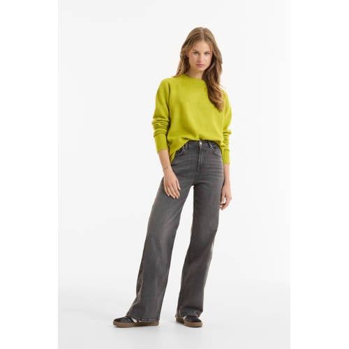 Anytime High Waist Wide Leg Jeans Grey