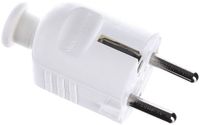 Bachmann CEE 7/7 geaarde stroomstekker | recht | wit