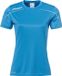 Uhlsport Stream 22 Chemise Manches Courtes Femme - Cyaan / Blanc | Taille : M