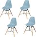 Judy Wild Set van 4 Kinderstoelen Blauw PP Metalen Structuur 30,5x36x56cm