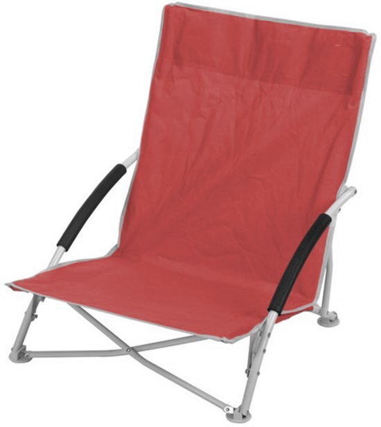 Probeach Strandstoel - Visstoel - Campeerstoel - Inklapbaar - Inclusief draagtas - Rood