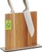 Bloc à couteaux magnétique double face sans marque - Organiseur de couteaux pratique - 1 pièce - Bois d'acacia - Gain de place