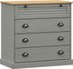 vidaXL Commode VIGO 80x40x76 cm pin massif gris