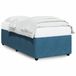 vidaXL Bedframe, tissu, bleu, 90x190 cm