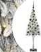 vidaXL Kerstboom met 150 LED-lampjes, wit, 150 cm, gemaakt van PE en staal