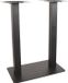 LABEL51 Pied de table de bar double - Noir - Métal 92 cm