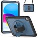 Accezz Tablet Hoes - Geschikt voor Apple iPad 11 2025 A16 / iPad 10e generatie (2022) 10.9 inch - Backcover Shoulder Strap - Blauw