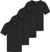 uncover by SCHIESSER Schiesser Uncover T-shirt Verpakking van 4 Zwart XL