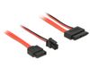 Delock câble SATA III 7 broches + Molex (4 broches) vers SATA III 13 broches 0,3 m