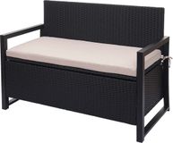 MCW Poly-rattan 2-zitsbank MCW-F39 - Antraciet/Beige