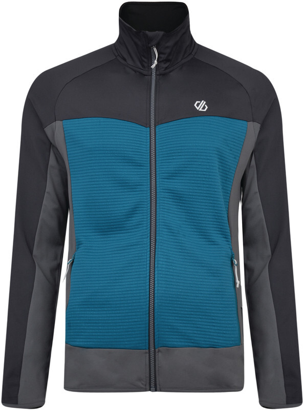 Dare 2b Riform Core Stretch Jas Heren, ebony grey/ocean depths/aluminium grey XXL 2019 Fleece jassen