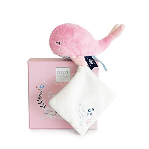 Doudou et Compagnie DC3651 pluche dier walvis met knuffeldier, 15 cm, roze