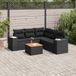 Maison Exclusive - Ensemble de jardin d'extérieur, 6 pièces, avec coussins, noir, en polyrotin